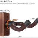Sound harbor Wooden Guitar Wall Hanger - Pack of 5 Guitar Wall Mount for Safe Storage and Display Sturdy Wall Hanger for Guitars