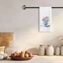 TNUW Chinoiserie Floral Kitchen Towels 16x24 Inch, Blue and White Chinoiserie Porcelain Floral Hand Towels for Bathroom Decor, Grand Millenial Decor Dish Tea Towels for Kitchen