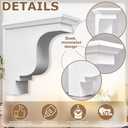 Briwooody 4 Pcs Unfinished Paintable Corbels, 4 1/8 W x 10 1/2 D x 10 1/2 H
