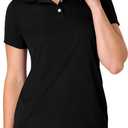 Hanes Sport Women's Cool DRI Performance Polo, Black, XXX-Large