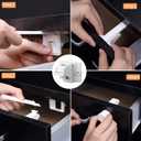 Vmaisi Adhesive Magnetic Locks for Cabinets & Drawers (40 Locks and 4 Keys)