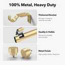 IFELS 2 Pack Heavy Duty Curtain Rods for Windows 28 to 48 Inch, 1 Inch Gold Adjustable Curtain Rod Set with Easy Installation and Modern Design (A1,Gold,30-60",2Pack)