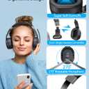 TECKNET Bluetooth Trucker Headset, Single and Dual Ear Wireless Headset with Mic for Work Noise Cancelling, 50Hrs 3 EQ Music Modes Trucker Bluetooth Headphones for PC, Drivers, Office, Call Center