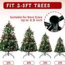 16 Inch Metal Christmas Tree Stand for 4 to 10ft Christmas Trees, Heavy Duty Folding Christmas Tree Stand, Universal Artificial Christmas Tree Stand Replacement