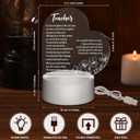 Coume Personalized Teacher Appreciation Gifts Acrylic Night Light LED Low Power USB Night Lamp Graduation Gift for Teacher Retirement Birthday Thank You Light Gift for Women Men from Students