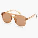FEISEDY Retro Square Aviator Sunglasses Women Men 70s Vintage Trendy Plastic Frame Sun Glasses B2835