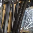 Ravinte 25 Pack Solid 5" Square Foot Cabinet Arch Pull Handles - Matte Black Drawer Pulls for Kitchen Cabinets, Cupboards - Hardware (5 Inch Hole Center)