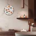 Sufamb Rustic Fall Pumpkin Round Wall Art Decor, Farmhouse Autumn Pumpkin Canvas Artwork Framed, Vintage Fall Wall Hanging Prints Decorations for Home Bedroom Living Room Kitchen Decor, 10x10 Inches (polychrome)