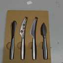 BOSKA Stainless Steel Cheese 4 Knife Set - Mini Copenhagen Knives For All Types of Cheese - Silver Non-Stick - Dishwasher Safe - For Kitchen Cooking