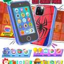 Byserten Kids Smart Phone, 3.5'' Touchscreen Kid Phones with Dual Camera, Educational Toddler Learning Toys for 3-10 Year Old Boys, Christmas Birthday Gifts, Music Player, Habit Tracker, Games, child-size