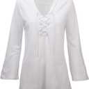UV SKINZ Womens UPF 50+ Beach Cover Up with Hood  Sunblock Fabric (Large, White)