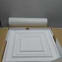 Landical 50 Pcs 2 x 2 ft White PVC Plastic Drop Ceiling Tiles 24 x 24 x 0.8 Inch Ceiling Panels Decorative Cover 200 Sq. ft for Office Bathroom Living Room Bedroom