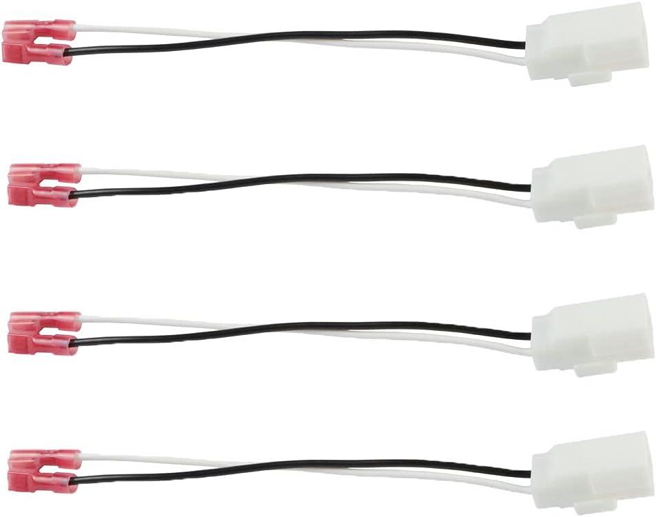 4 Pack Speaker Harness Replacement for Dodge Chrysler Models Front Rear Door Speaker Wiring Harness Adapter 72-6514 - Door Speaker Replacement Speaker Wire Harness