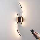 Battery Operated Wall Sconces with Remote Control, Stepless Colors 3000K-6000K & Dimming, LED Black Wireless Wall Light for Living Room, Hallway, Bedroom, 27.5 Inch (1 Pack)