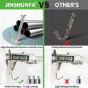 JINSHUNFA Adhesive Wall Hooks 13LB Heavy Duty No Drill Transparent Waterproof Hooks for Bathroom Kitchen Towel Coat 12 Pack