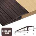 Vinyl Floor Transition Strip Self Adhesive Door Threshold 36 inch, Thresholds 1/2'' ~ 3/5'', Transition Strips for Doorways, Vinyl-Threshold Ramps for Door/Floor(Black Walnut)