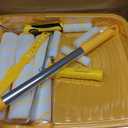 Voomey 12-Inch Paint Roller Kit with Extension Pole, 12 Paint Tray with Liners, Heavy Duty Roller Frame & Long Paint Rollers, Ideal for Walls, Interior & Exterior Painting