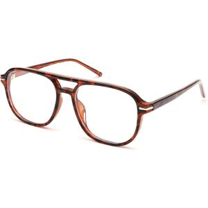 Pro Acme Blue Light Blocking Glasses-Oversized Square Aviator 70s Frame Eyeglasses for Women Men Computer Eyewear(Leopard) (A2 Leopard)