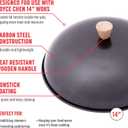 Joyce Chen 31-0066, 13.5-Inch Nonstick Steel Dome Lid for 14-Inch Wok Black