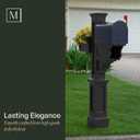 Mayne Signature Plus Mailbox Post with Newspaper Slot and Planter Weather-Resistant, Durable Classic Design Easy-to-Install Outdoor Mailbox Post