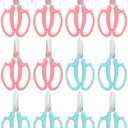 Flower Scissors - Stainless Steel Floral Scissors, Florist Cutters for Stems, Garden Plant Shears for Fresh Flowers (Blue, Pink) (12 PCS)