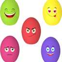 Dog Toys Squeaky, [5 Pack] Soft Puppy Egg Balls, Funny Interactive Squeak Pet Chew Toy for Puppies Small Medium Breed