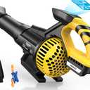 Cordless Leaf Blower Compatible with Dewalt 20V MAX Battery (NO Battery), 710 CFM/180 MPH Brushless Electric Leaf Blower Battery Powered with Shoulder Strap, Handheld Leaf Blower for Lawn Care (Yellow)