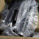 Airposta Black Arc Floor Lamps for Living Room, Farmhouse Boho Floor Lamp for Bedroom, Industrial Standing Lamp for Office, Dimmable Tall Lamp with Rattan Lampshades, Reading Arched Light