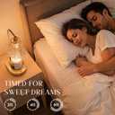 Candle Warmer Lamp with Timer Dimmable, Height Adjustable Wax Melt Warmer for Home Decor & New Home Bedroom, Vintage Candle Lamp for Scented Wax Jar Candles with 2 Bulbs,Birthday Gift for Women & Moms (Amber)