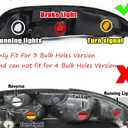 Right+Left Side Rear Tail Brake Light Lamp Tail Light Replacement for Chevy Camaro 1993-2002 | Replace# 5976519, 5976520