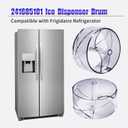 241685101 Refrigerator Ice Dispenser Drum Compatible with Frigidaire, Kenmore, Electrolux and More,Fridge Ice Dispenser Auger Drum 241685103,5304404346 Ice Bucket Baffle Auger Drum Replacement Parts