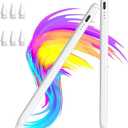2Pack Stylus Pen for Apple iPad 2018-2025 A16 11/10/9/8/7/6,iPad mini A17 Pro/6/5,iPad Air M3/M2 11"/13"/5/4/3,iPad Pro M5/M4 13"/12.9"/11" USB-C Fast Charging Pencil,Pixel-Perfect Tilt Sensitivity (White)