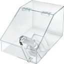 Azar Displays 400418-4PK 1.5 Gallon Acrylic Candy Bin with Lift-Open Top and Scoop, Clear (Pack of 4)