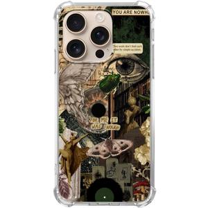 Nature Plants Insects Aesthetic Case Compatible with iPhone 16 Pro Max, Hippie Dark Academia Phone Case for iPhone 16 Pro Max, TPU Bumper Phone Case Cover