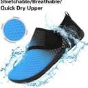 Lisdwde Women Men Water Shoes Quick Dry Breathable Aqua Sock Shoe for Summer Pool Swimming Beach Diving Walking (7.5-8.5 Women/6-7 Men, Blue Grey)