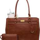 LOVEVOOK Laptop Tote Bag for Women, 17.3 Inch Waterproof Leather Work Computer Bag, Large Business Office Briefcase Shoulder Handbag Purse