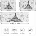 Nander Paris Eiffel Tower Satin Pillowcase for Hair and Skin Cool Soft Silk Pillow Cases No Zipper, 1 PCS Pillow Cover with Envelope Closure - 20x40 inch