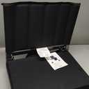 SPORT BEATS Stadium Seats with Back Support Bleacher Chairs with Back and Cushion Thick Padded Bleacher Seats Includes Shoulder Strap (Black)