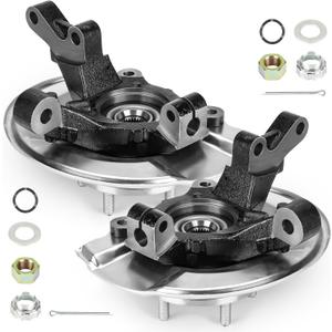 Front Left and Right Side Steering Knuckle & Wheel Bearing Hub Assembly Compatible with Dodge Caliber 08-12, for Jeep Compass 07-17, for Jeep Patriot 07-2017, Replace for 698-411, 698-410, 4WD AWD FWD