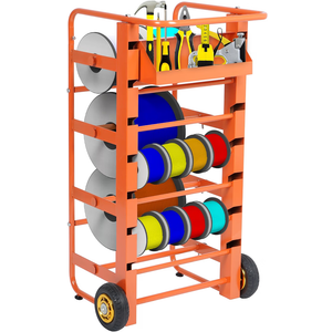 Wire Spool Rack, Multi-Spool Wire Cart Cable Caddy, 11 Rods
Heavy Duty, Electrical Wire Spool Storage Holder, With Wheels, Cable Spool Dispenser Rack, For Electrical Industrial Retail