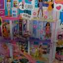 Barbie Dreamhouse (3.75-ft) 3-Story Dollhouse Playset with Pool & Slide, Party Room, Elevator, Puppy Play Area, Customizable Lights & Sounds, 75+ Pieces, Gift for 3 to 7 Year Olds , 43 Inches Tall X 41 Inches Wide