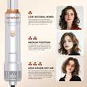 6 in 1 Blow Dryer Brush, Upgrade Hair Dryer Brush Set Negative Ion Air Styler Curling Wrap Air Curler, Hot Air Brush Curling Iron Hair Styling Tools As A Gift for Straight/Curl/Dry/Smooth, White