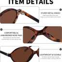 milramtob Retro Oval Sunglasses for Women Trendy Designer Small Round Glasses 90s Shades Cute (Tortoise Shell+black)