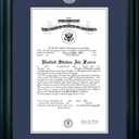 Patriot Frames Air Force Certificate Frame with Silver Medallion 10 x 14 Inches Black