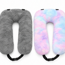 FHSGGP Travel Pillow Car Pillow Kid Car Sleeping The Sleeping Aid for Adults and Kids on Road Trips Kids Travel Pillow Gray, 28x18x5.5 Inches, 2 Pack