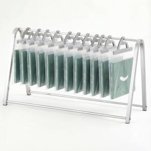 Zonon Countertop Hanging Bag Display Rack, 30"w x 12"d x 17"h Totes Rack with Non Slip Rubber for Bags, Classroom, Office, Pharmacy, 16.93 inches x 30.31 inches x 12.2 inches