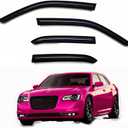Window Visors Rain Guards fits 2011-2023 C-hrysler 300, Out-Channel Window Wind Deflectors Vent Shades Accessories, Dark Smoke 4 Pcs2012 2013 2014 2015 2016 2017 2018 2019 2020 2021 2022