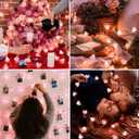 Pink Valentine's Day Fairy String Lights Pink Heart Led Fairy Light Battery Operated 10.5 ft 30 LED Valentine Heart Twinkle Lights Romantic Valentines Hanging Light for Home Party Bedroom Wedding