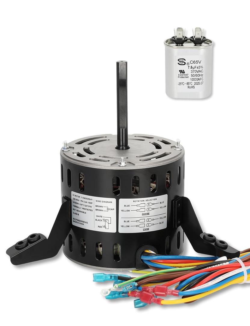 5KCP39GGP993AS Blower Motor, Replaces for GE genteq 5KCP39GGY923S 3S009, 1/3HP 208-230V 1075 RPM, Fits for Goodman Furnace BT1340027S, BT1340027, 11091205, B13400312, Dayton 6DLN0 K55HXRCL-1854