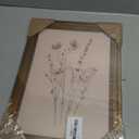 Vintage Gold Framed Canvas Wall Art, Minimalist Floral Poster Artwork, Wildflower Print Picture, Flower Plant Painting Wall Decor, for Living Room, Bedroom, Farmhouse, Home Decoration, 12x16in
